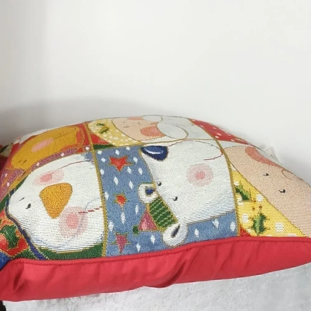 Christmas Brocade Tapestry Pillow